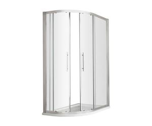 Balterley Kinvaston 1200X900mm Offset Quadrant Shower Enclosure With 8mm Glass, Bar Handle & Easyfit System - Chrome