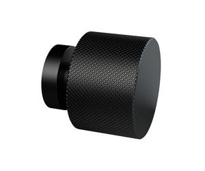Balterley Knob Kitchen Cupboard Handles Knurled Indented, Round Knob Bathroom Cabinet Handles, Black Door Handle for Bathroom and Kitchen, Cupboard Door Handle - 30 x 30 x 30mm (Matt Black)