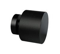 Balterley Knob Kitchen Cupboard Handles Knurled Indented, Round Knob Bathroom Cabinet Handles, Black Door Handle for Bathroom and Kitchen, Cupboard Door Handle - 30 x 30 x 30mm (Matt Black)