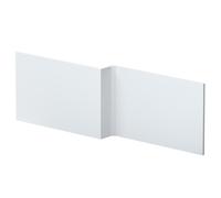 Balterley Front Bath Panel L Shape 1700mm, MDF Bath Panels, Satin Finish Bathroom Front Panels for Bathtub, Water Resistant Side Panel for L-Shaped Bathroom Baths and Soaking Tubs (White)