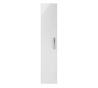 Balterley Level Modern Bathroom 1 Door Wall Hung Tall Unit With Soft-Close Door & Handle, Gloss White, 300 mm