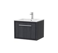 Balterley Longnor 1 Drawer Unit with 1TH, Woodgrain Graphite Grey, 600mm in Grey Balterley Grey