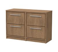 Balterley Longnor 4 Drawer Floor Standing Vanity Unit With Worktop, Antique Oak, 600mm