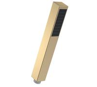 Balterley Low Pressure Shower Head, Replacement Shower Head For Low Water Pressure, Square Handheld Showerhead, Single Function Handset for Bathroom Showers - 28 x 28 x 231mm (Brushed Brass)