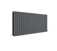 Square Horizontal Double Panel Radiator - 600mm x 1398mm - 4968 BTU - Anthracite