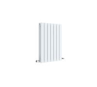 Square Horizontal Double Panel Radiator - 600mm x 412mm - 1449 BTU - Satin White