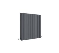 Square Horizontal Double Panel Radiator - 600mm x 586mm - 1863 BTU - Anthracite