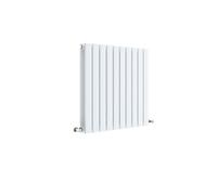 Square Horizontal Double Panel Radiator - 600mm x 586mm - 1863 BTU - Satin White
