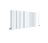 Square Horizontal Double Panel Radiator - 600mm x 1398mm - 4968 BTU - Satin White