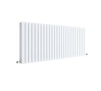 Square Horizontal Double Panel Radiator - 600mm x 1572mm - 5589 BTU - Satin White