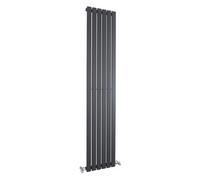 Square Vertical Single Panel Radiator - 1800mm x 354mm - 2307 BTU - Anthracite