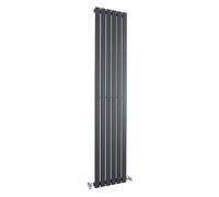 Square Vertical Single Panel Radiator - 1800mm x 354mm - 2307 BTU - Anthracite