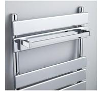 Balterley Magnetic Bathroom Radiator Towel Rail Hanger, Square Chrome Towel Rail Radiator, Bathroom Towels Hanging Rails for Vertical Round Bar Radiatiors, 450 x 70 x 60mm (Chrome)