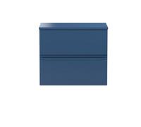 Balterley Mavesyn Contemporary 2 Drawer Wall Hung Vanity Unit With Worktop, Dark Blue, 600mm