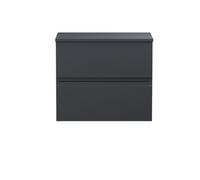 Balterley Mavesyn Contemporary 2 Drawer Wall Hung Vanity Unit With Worktop, Dark Grey, 600mm
