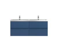 Balterley Mavesyn Contemporary 4 Drawer Wall Hung Vanity Unit With Basin, Dark Blue, 1200mm