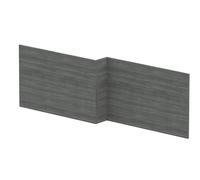 Balterley Wooden Front Bath Panel L Shape 1700mm, Bath Panels, Bathroom Front Panels for Bathtub, Water Resistant Side Panel for L-Shaped Bathroom Baths and Soaking Tubs (Woodgrain Anthracite)