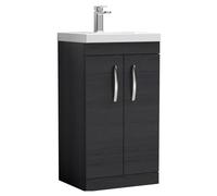 Balterley Millwich 2 Door Unit with Thin Edge Basin, Charcoal Black, 500mm in Black Balterley Black