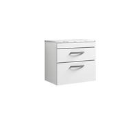 Balterley Millwich 2 Drawer Wall Hung Vanity Unit, Gloss White, 600mm in White Balterley White