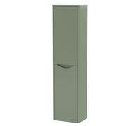Balterley Modern Wall Hung Bathroom Tall Unit Satin Green 400mm Balterley Green