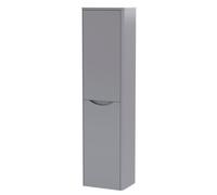 Balterley Modern Wall Hung Bathroom Tall Unit Satin Grey 400mm Balterley Grey