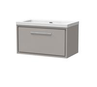 Balterley Bathroom 1 Soft Close Drawer Wall Hung Fireclay Basin, Grey, 800mm in Grey Balterley Grey