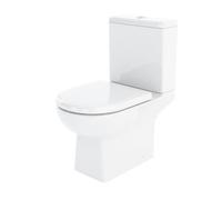 Balterley Close Coupled Toilet with Cistern, Bathroom Toilet Cistern with D Shape Pan & Dual Flush, WC Toilets for Bathrooms & Cloakroom - 410mm x 670mm x 810mm (White)