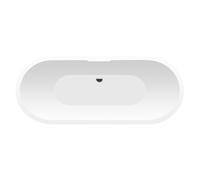 Balterley Modern Bathroom Double Ended Bath, 1655 x 445 x 580mm, Matt White Balterley White
