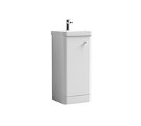 Floor Standing 1 Door Vanity Ceramic Basin Gloss White 400mm Balterley White One Size