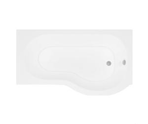 Balterley Modern Bathroom P Shaped Bath & Panel, 1600 x 850 x 410mm, Right Hand, White
