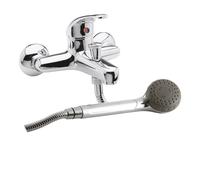 Modern Bathroom Pair of Wall Mount Couplings Chrome 25mm x 65mm Balterley Silver One Size