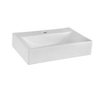Balterley Modern Bathroom Rectangular Vessel Basin For Countertop Use, White Vitreous China, Contemporary Design, 460 mm