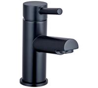 Balterley Modern Bathroom Round Minimalist Mono Basin Mixer Tap - Black