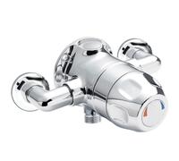Balterley Modern Exposed Sequential Thermostatic Shower Valve 1 Outlet Chrome in Silver Balterley Silver