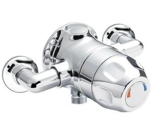 Balterley Modern Exposed Sequential Thermostatic Shower Valve 1 Outlet Chrome in Silver Balterley Silver