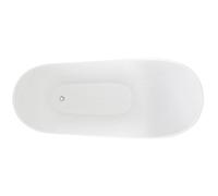 Balterley Modern Fluted Freestanding Bath, 1700 x 530 x 820mm, White Balterley White