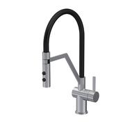 Modern Kitchen Mono Mixer Tap with 1 Lever Handle, 436mm - Brushed Nickel