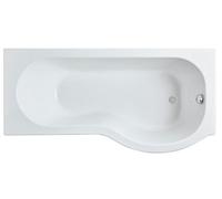 P Shape Right Hand Shower Bath Tub with Leg Set - 1600mm