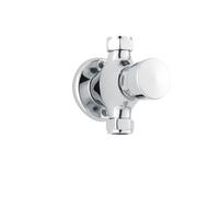 Balterley Modern Round Manual Exposed Non Concussive Timed Shower Valve Chrome in Silver Balterley Silver