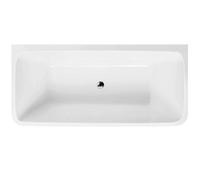 Balterley Modern Square Back To Wall Double Ended Bath, 1800 x 800 x 840mm in White Balterley White