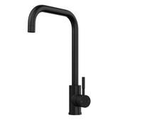 Balterley Modern Square Single Lever Kitchen Sink Mixer Tap - Top Fix Installation, 352 X 90 X 245mm, Black Finish