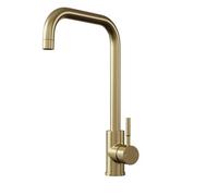 Balterley Square Kitchen Sink Mixer Tap, Top Fix Installation, Brushed Brass in Metallics Balterley Metallics