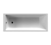 Balterley 1700 x 700mm Square Shower Bath with Legs, Straight Single Ended Gloss White Soaking Shower Bath, Acrylic Baths for Bathrooms, Thin Edge Square, Adjustable Leg Set, Soaking Bathtub (White)