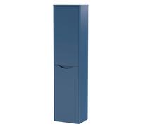 Balterley Modern Wall Hung Bathroom Tall Unit Satin Blue 400mm Balterley Blue