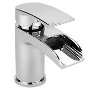Balterley Modern Waterfall Spout Mono Basin Mixer Tap, Chrome in Silver Balterley Silver