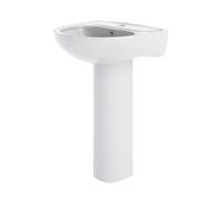 Newborough Round 1 Tap Hole Basin with Full Pedestal