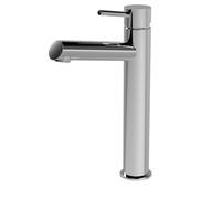 Minimalist Round Tall Mono Basin Mixer Tap Chrome Balterley Silver One Size
