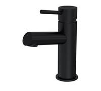 Balterley Nova Modern Bathroom Mono Basin Mixer Tap With Push Button Waste, Matt Black Finish, 52 mm