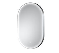 Balterley Oval Inset Framed LED Mirror with Demister Pad, 800x500mm - Chrome in Silver Balterley Silver