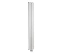 Balterley Vertical Double Panel Radiator, White Radiator with Rounded Vertical Panel, Central Heating Radiators for Bathroom, Kitchen, Living Room - 236mm x 1800mm, 2461 BTU (Gloss White)